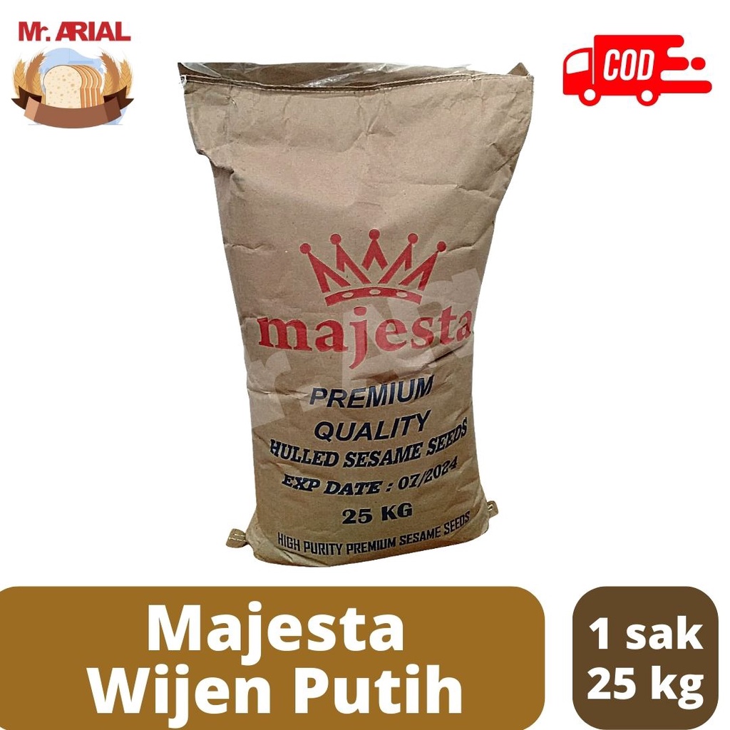 

Wijen Putih Merk MAJESTA 25 Kilogram/ Wijen Putih