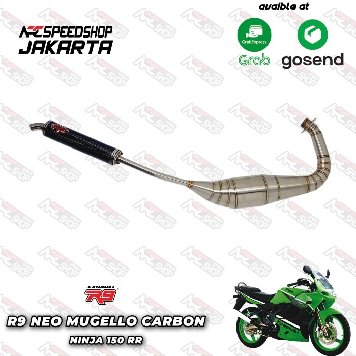 Knalpot R9 Neo Mugello 2Tak Ninja 150 Rr Carbon - Fullsystem #Original