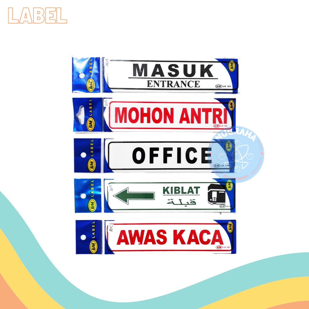 

LABEL GM PANJANG (20 X 5) (1 PCS)