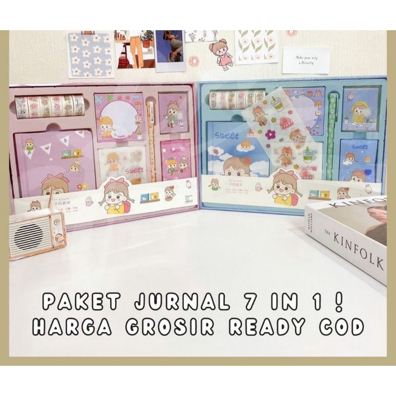 

Paket Jurnal 7 In 1 Journaling Alat Tulis Buku Solatip Notepad Sticky Note Hampres Kado Viral Lucu Termurah
