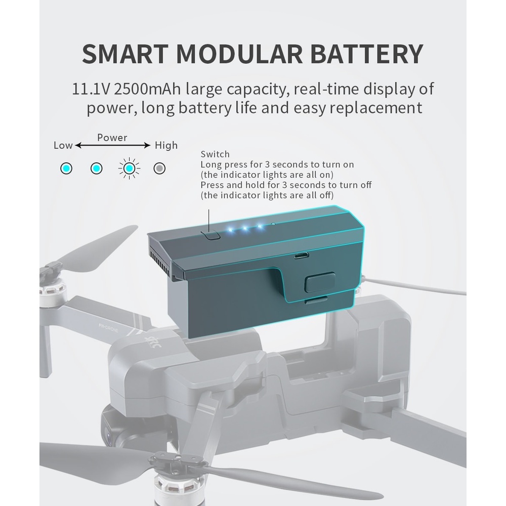 AKN88 - SJRC F11S GPS Drone 4K 2 Axis Gimbal EIS HD Camera 5G - 2 Battery
