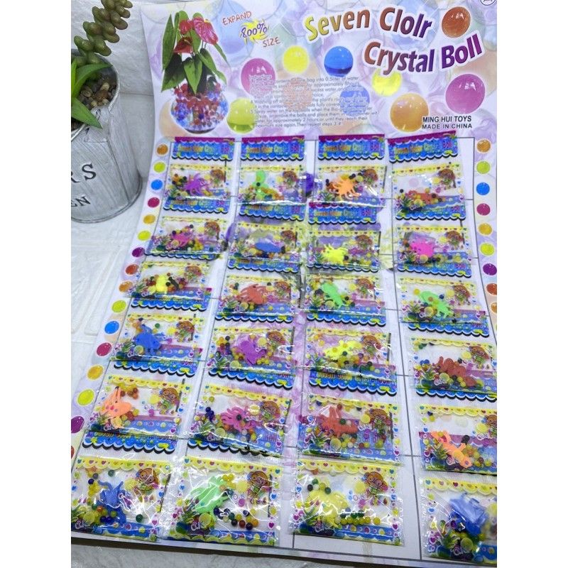 (1 Papan) Hidrogel Water Beads Rendaman Bola Kecil Mainan Anak Isi 20pcs