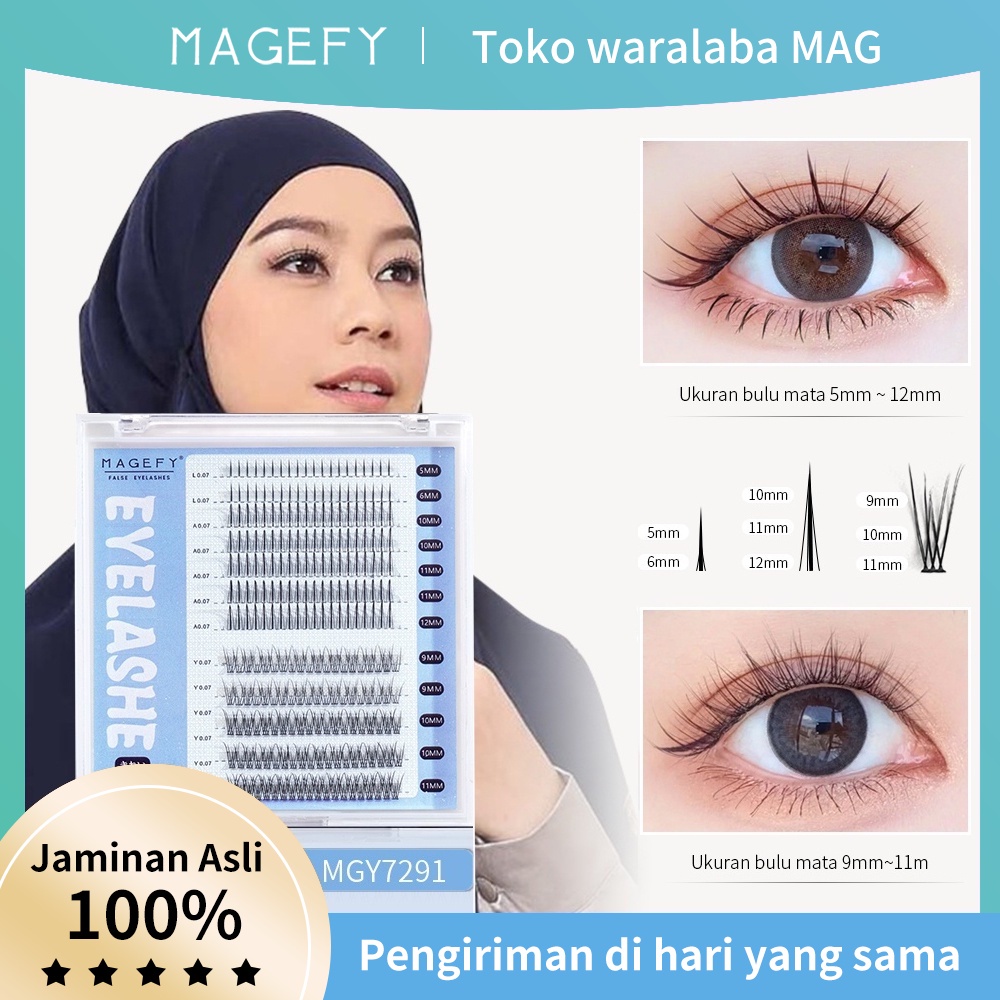 MAGEFY7291 Bulu Mata Palsu Bawah Eyelashes Extension Bidadari/Ekor Ikan/Eyelash Bawah Super Lembut Natural False Eyelash