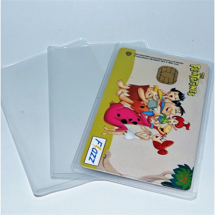 Pelindung Plastik Cover Pelindung Kartu ATM SIM KTP / Sampul Cover Card pembungkus tebal bagus