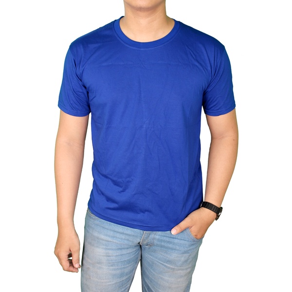 T Shirt Pria Katun Biru – FP 501