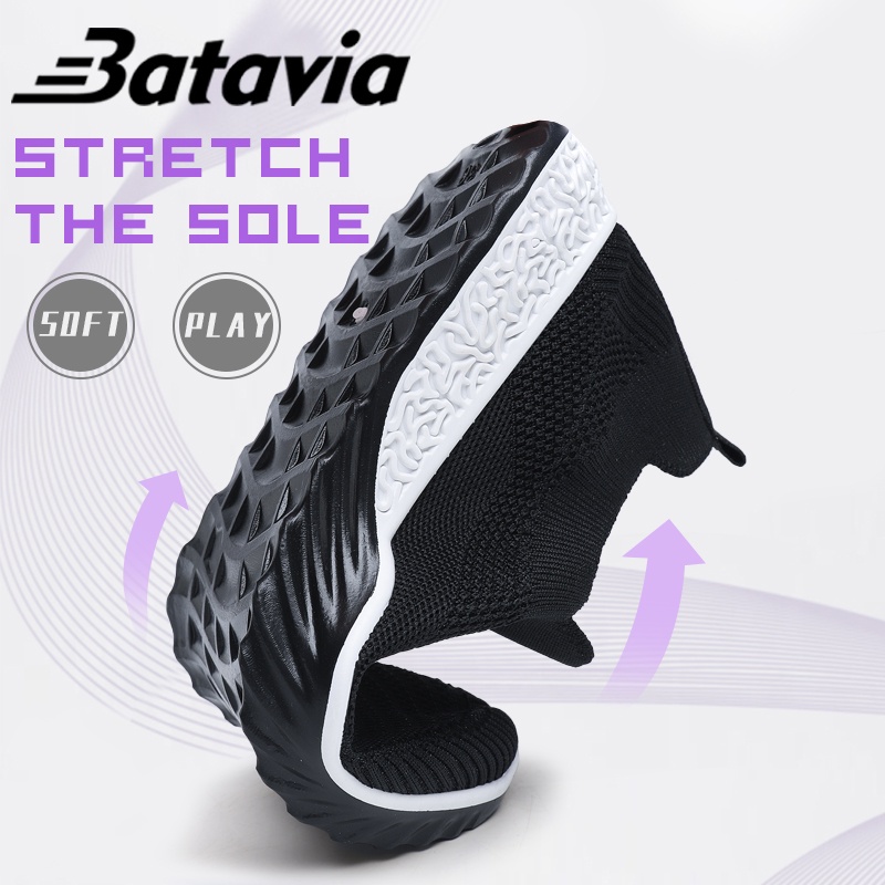 Batavia 2023 Soft bottom non-slip work shoes women's shoes fitness casual running sneakers black import baru sepatu kasual fashion sepatu lari anyaman terbang sepatu olahraga wanita N10