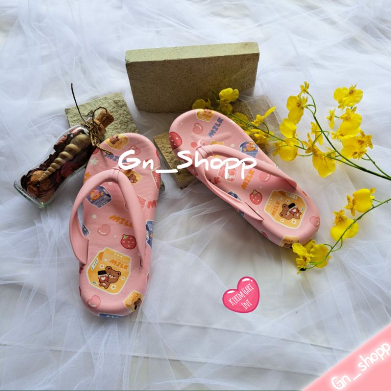 Sandal Jepit Wanita Simpel Miniso Terlaris New Breslin JF2202-A1