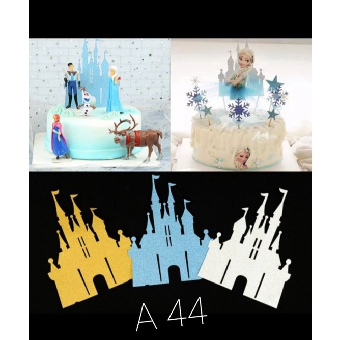 Topper Frozen Elsa, Hiasan Kue Elsa, Topper Istana