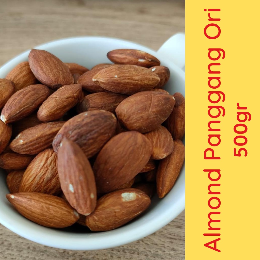 

Kacang Almond Panggang Original 500gr - Roasted Almond Whole California