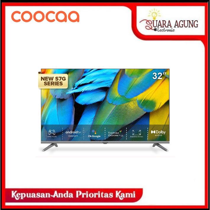 Coocaa Led Tv 32 Inch (32S7G) - Android 11.0 Digital Tv Garansi Resmi