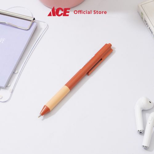 

Ace Ataru Pulpen Hitam Retractable - Pink/Merah Pena Ballpoint Pen Bolpoin Alat Tulis