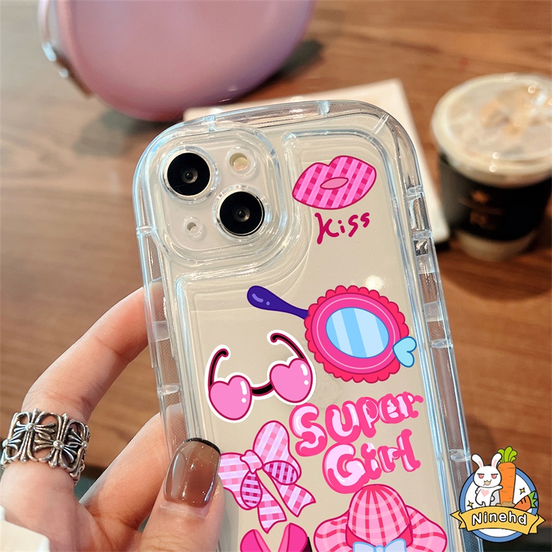 Soft Case Silikon Bening Desain Lnes Lipstick Sabun Tahan Gores Untuk iPhone 14 13 12 11 Pro Max X Xr Xs Max 8 7 6 6s Plus Se20