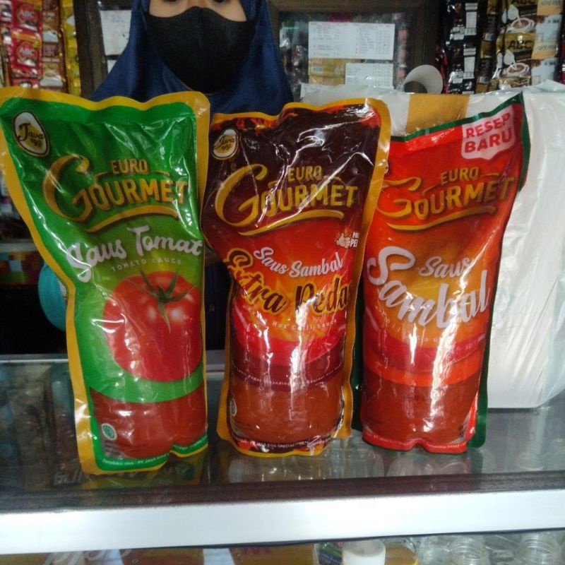 

SAUS EURO GOURMET SAUS SAMBAL / SAUS EKSTRA PEDAS / SAUS TOMAT 1 KG