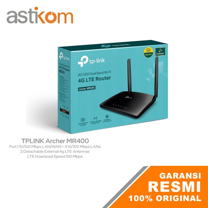 TP-Link Archer MR400 AC1200 Wireless Dual Band 4G LTE Router