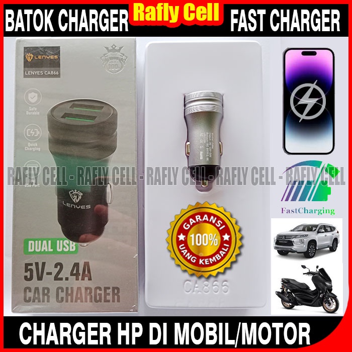 LENYES Fast Charger HP di Mobil Suzuki Karimun Brio Colokan USB Casan Saver Alat Car Carger