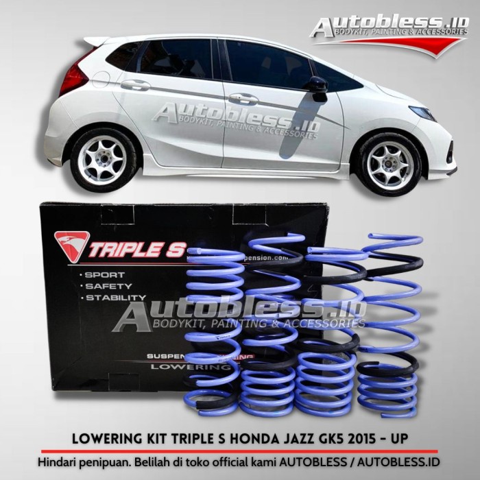 Per Lowering KIt Triple S Honda Jazz GK5 - 2014 not Tein Eibach