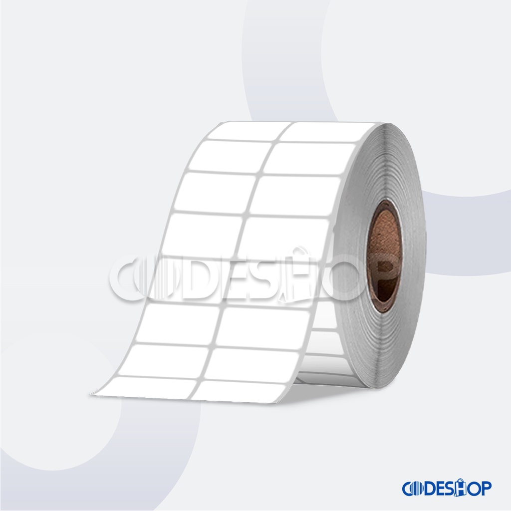 Label Semicoated Barcode 33 x 15 Isi 5000 PCS 2 Line 33x15