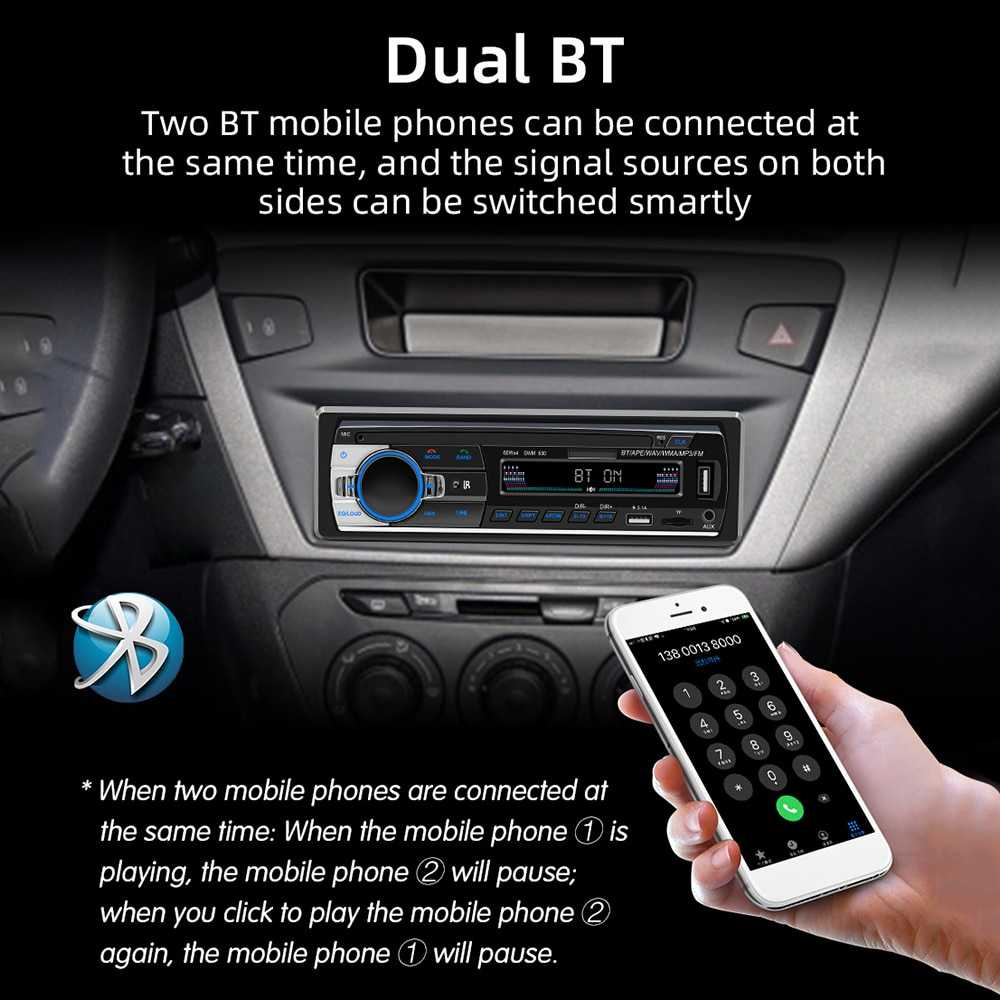 Occkic Tape Mobil MP3 Player Audio Car Bluetooth Hands Free Call - SWM530 - ELNK