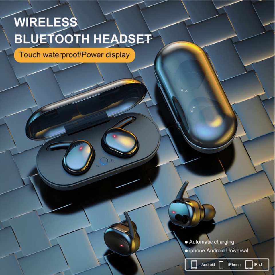 BASS headset bluetooth full bass TWS Y30 asli earphone Bluetooth Original henset Murah TWS True wire