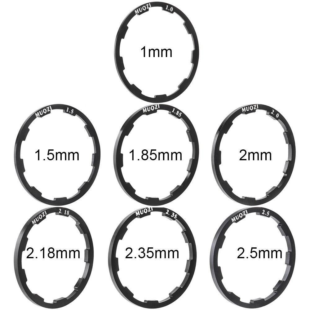 R-FLOWER 4pcs Hub Sepeda Mesin Cuci Paduan Aluminium1/1.5 /2/1.85/2 /2.18 /2.35 /2.5mm MTB Sepeda Bagian Roda Gila Kaset Gasket