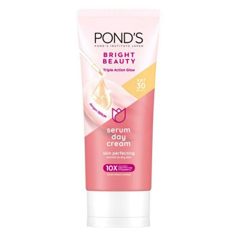 Pond's Bright Beauty Serum Day Cream 20G Spf 30 PA+++ | Pelembab Wajah BY AILIN