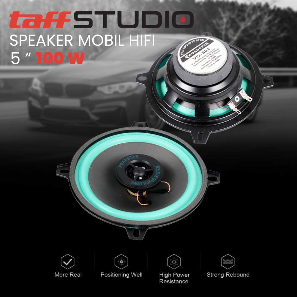 TaffSTUDIO Roadstar Speaker Mobil HiFi 5 Inch 100 W 1 PCS - VO-502