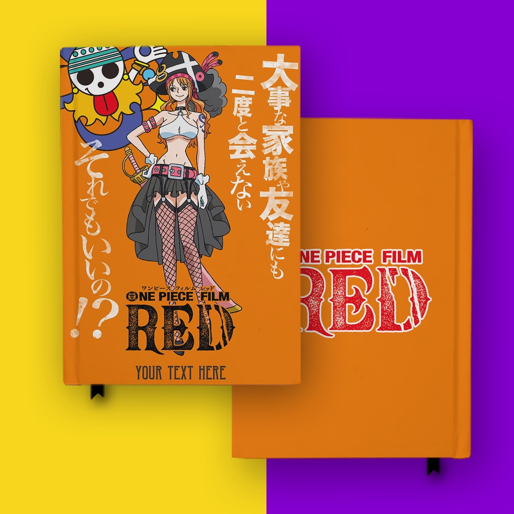 

Notebook Buku Nami One Piece Red 5 Anime Manga Hardcover Custom DIary Jurnal Agenda A5 A6