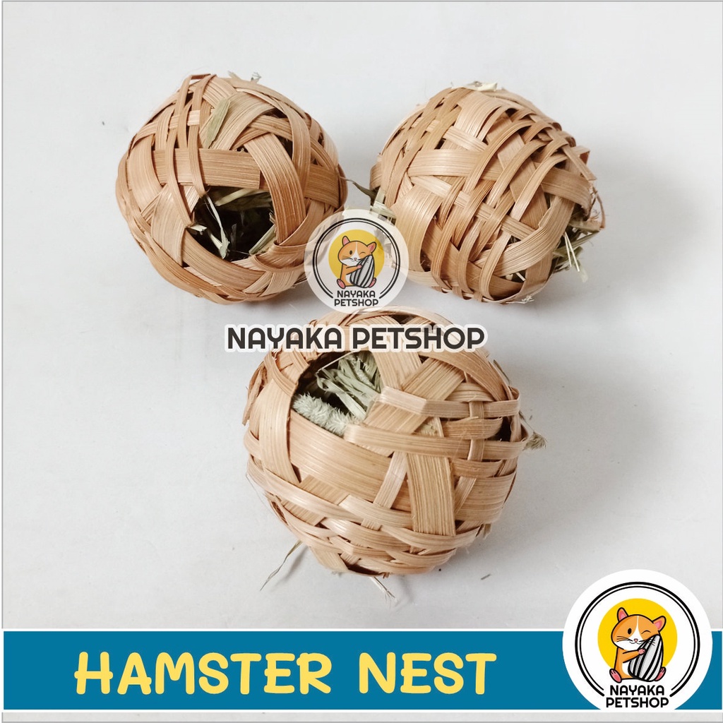 Hamster Nest Sarang Hamster Bola Hideout Hide out Mainan Tempat Tidur Hewan