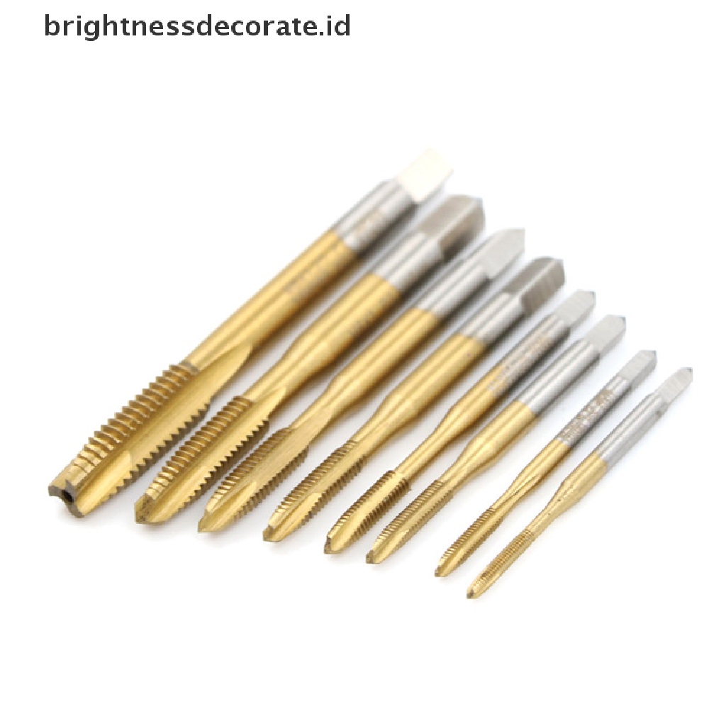 [Birth] M2/m2.5/m3/m3.5/m4/m5/m6/m8 HSS Metric Straight Suling Ulir Screw Tap Plug Tap [ID]