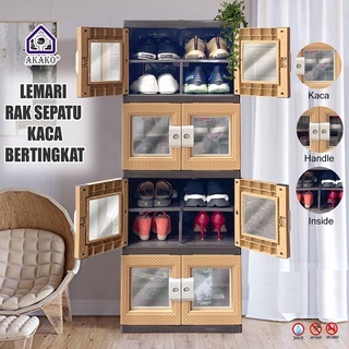 AKAKO Almari RAK SEPATU / Lemari Rak Sepatu Susun Akako Tempat Sendal Sepatu Plastik