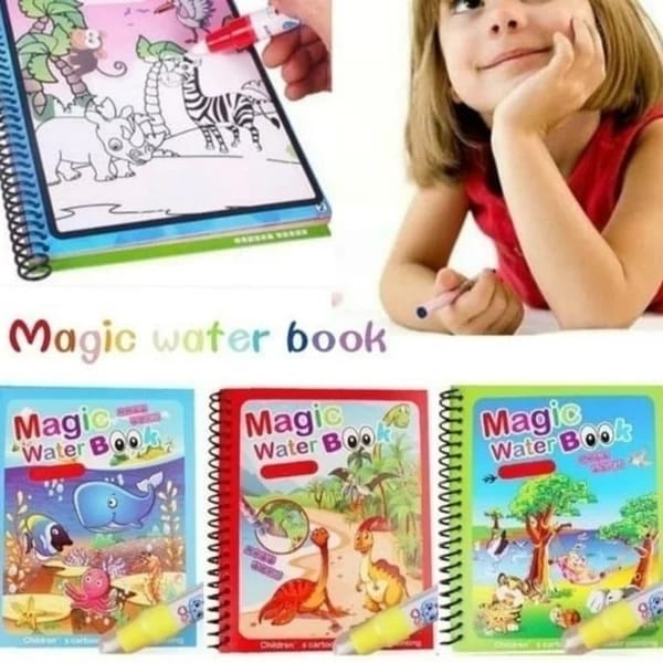 

MAGIC WATER BOOK MAGIC WATER PEN BUKU GAMBAR MEWARNAI BUKU WARNA MAINAN EDUKASI ANAK