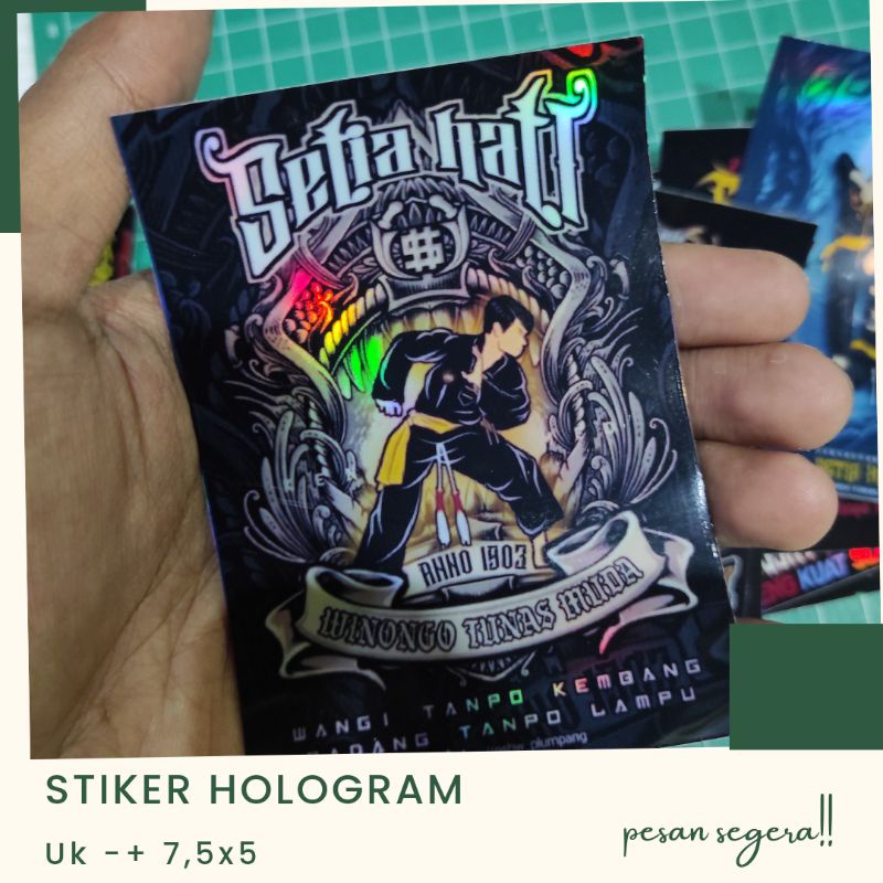 Stiker PSHW isi 8 hologram pelangi