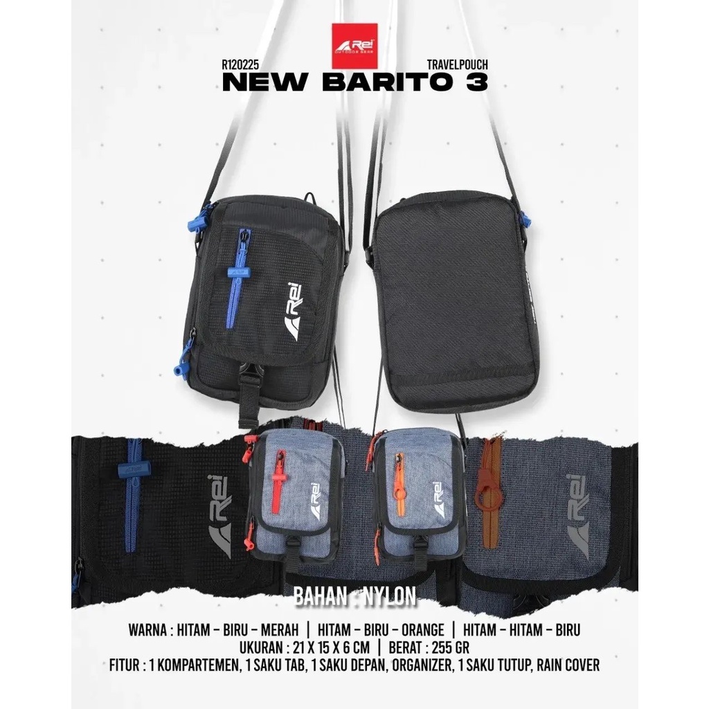 Travel Pouch/Tas Selempang Arei New Barito 3 Slingbag Rei
