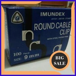 

sparepart klem kabel round cable clip penjepit kabel imundex 9mm paku beton 2774N23