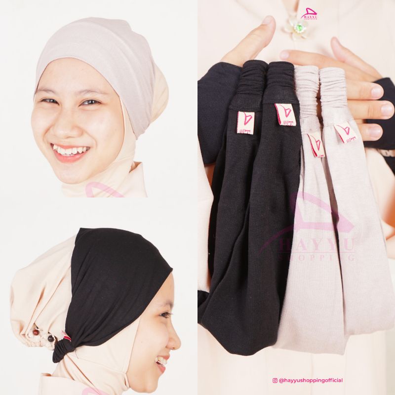 Ciput Jilbab Bandana Wanita Hayyu Shopping Bahan Kaos Premium Adem Anti Pusing