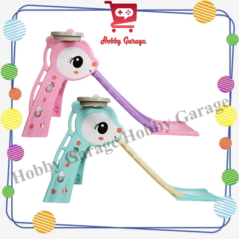 JM Indonesia Mainan Perosotan Anak 2 In 1 Ring Basket Bisa Lipat Prosotan Seluncur