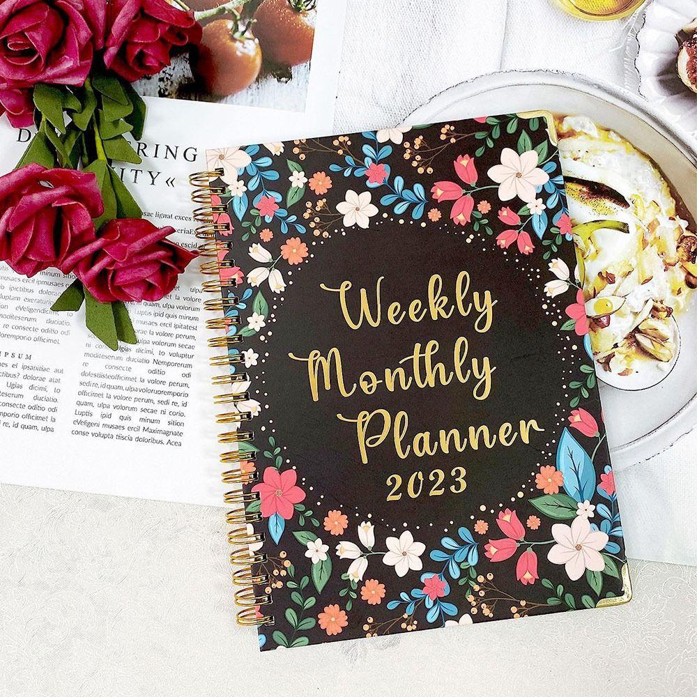 R-flower 2023 Notebook Isi Ulang Jadwal Alat Tulis Loose Leaf Ring Binder Notepad