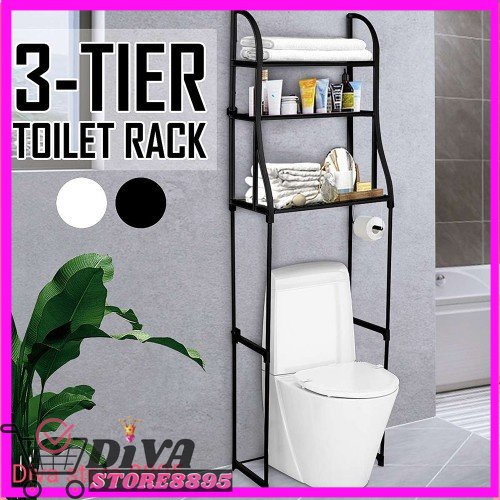 Rak Toilet Susun Atas Kloset Kamar Mandi Lemari Sampo Bathroom Rack CL