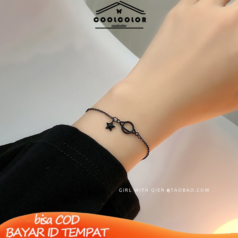 Murah❤️Gelang Planet Pelajar Sederhana Mewah Ringan Bintang Berujung Lima Gelang Segar Kecil Cocok untuk Semua