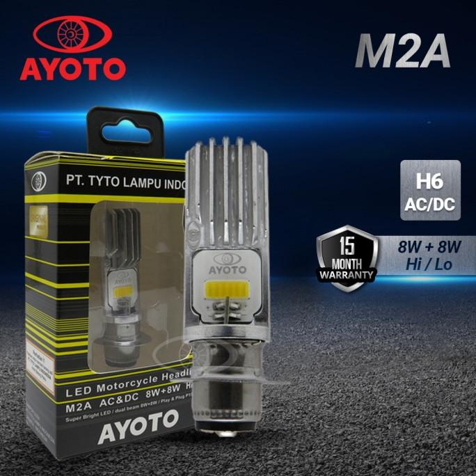 Lampu LED Motor TYTO AYOTO M2A H6 AC DC Motor Bebek Matic Lampu Putih dvm-va33 Ayo Beli