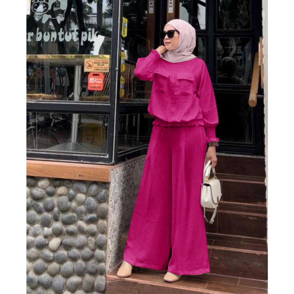 O2 Fashion / Shopia set / bisa cod / stelan muslim model terbaru nyaman di pakai