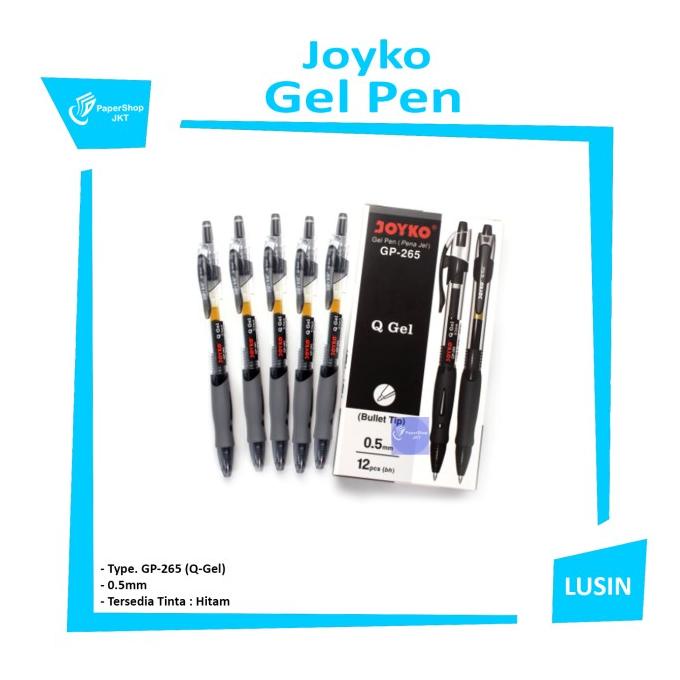 

MURAH Pulpen Gel Joyko GP-265 Q-Gel 0.5mm / Pulpen Joyko Q-Gel ( Perlusin )