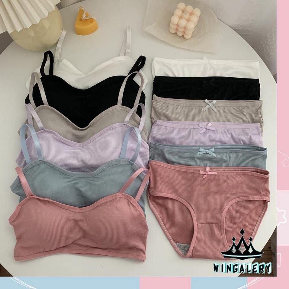 berkualitas WINGALERY Set Pakaian Dalam Wanita Import 1059 belkang