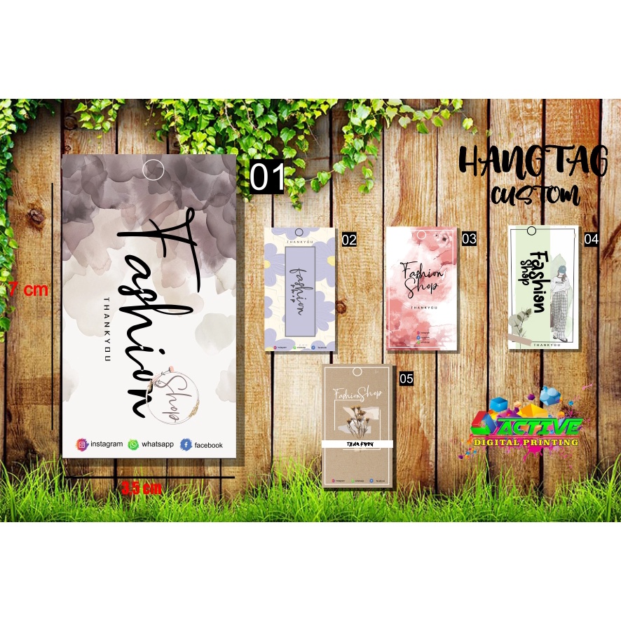 HANGTAG LABEL BAJU KAOS CELANA DLL