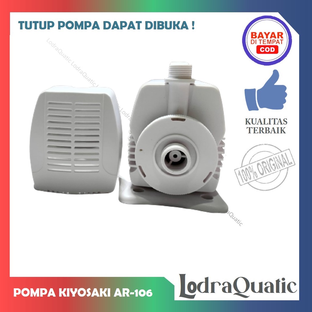 PROMO MURAH KIYOSAKI AR-106 POMPA KOLAM IKAN KIYOSAKI AR-106  NAIK 4 METER POMPA 5000 LITER PER JAM POMPA AIR HIDROPONIK POMPA KOLAM KECIL POMPA AQUARIUM BESAR FILTER AQUARIUM FILTER KOLAM IKAN KOI FILTER POMPA AIR LAUT MARINE