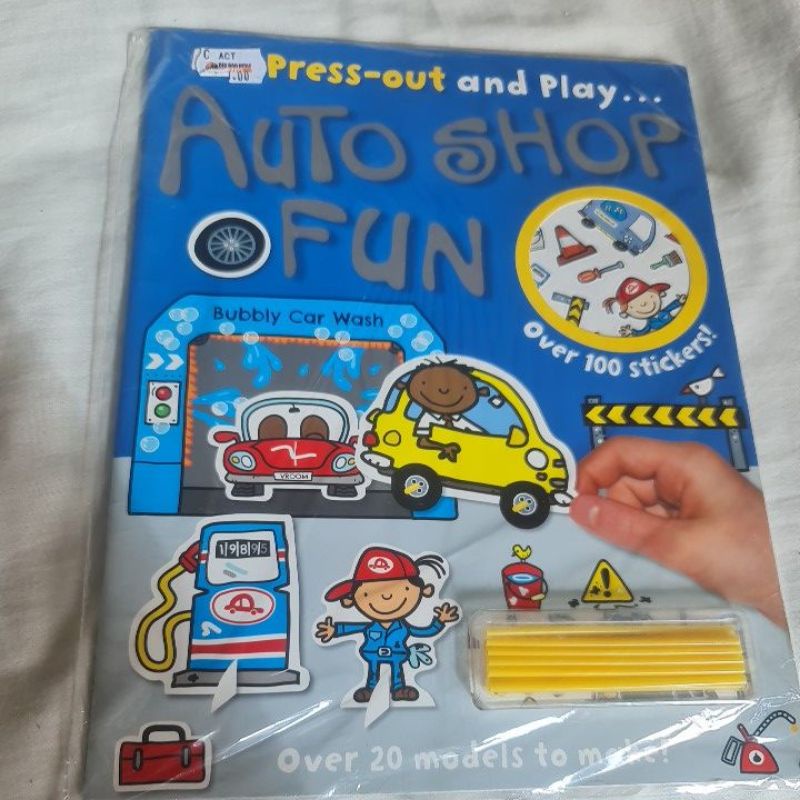 Press out and play auto shop fun