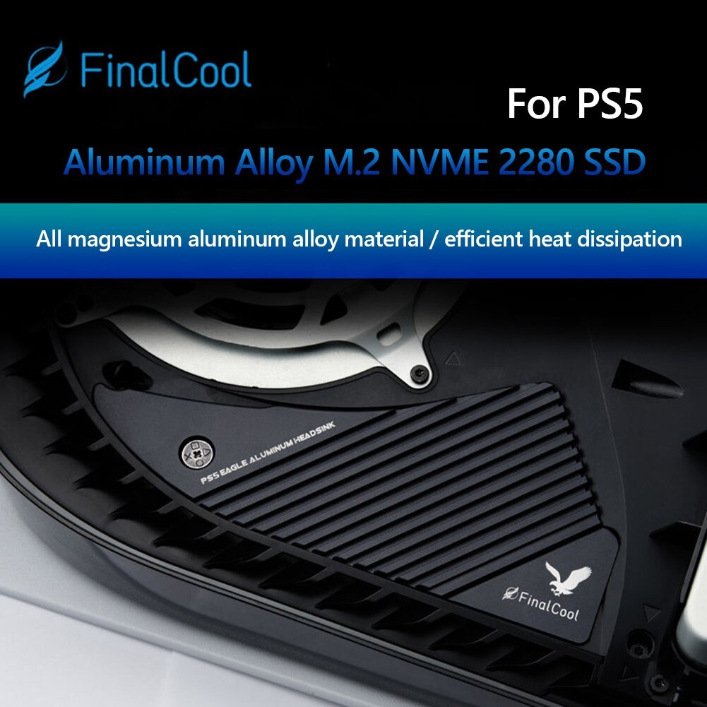 FinalCool M.2 SSD NVMe Heatsink Cooler Dissipation Passive Cooling for PS5