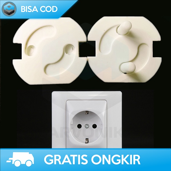 PENGAMAN STOP KONTAK SAFETY SOCKET EU SPRING STYLE PLASTIK 3.5x3.3CM