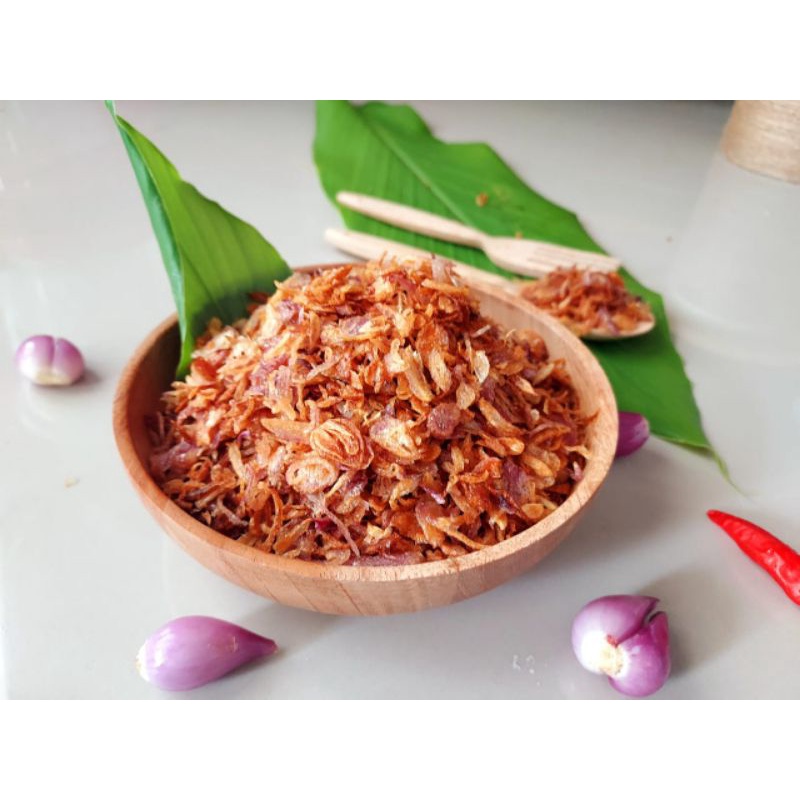 

Bawang goreng original tanpa campuran tepung, tanpa pengawet, rendah minyak. Di buat ketika di order untuk menjaga kwalitas fress.