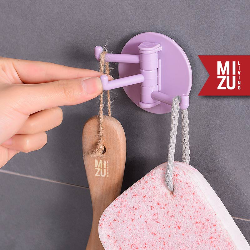 MIZU 3-EDA Wall Hook Hanger Gantungan Kunci Dapur WC Dinding Serbaguna Tanpa Paku
